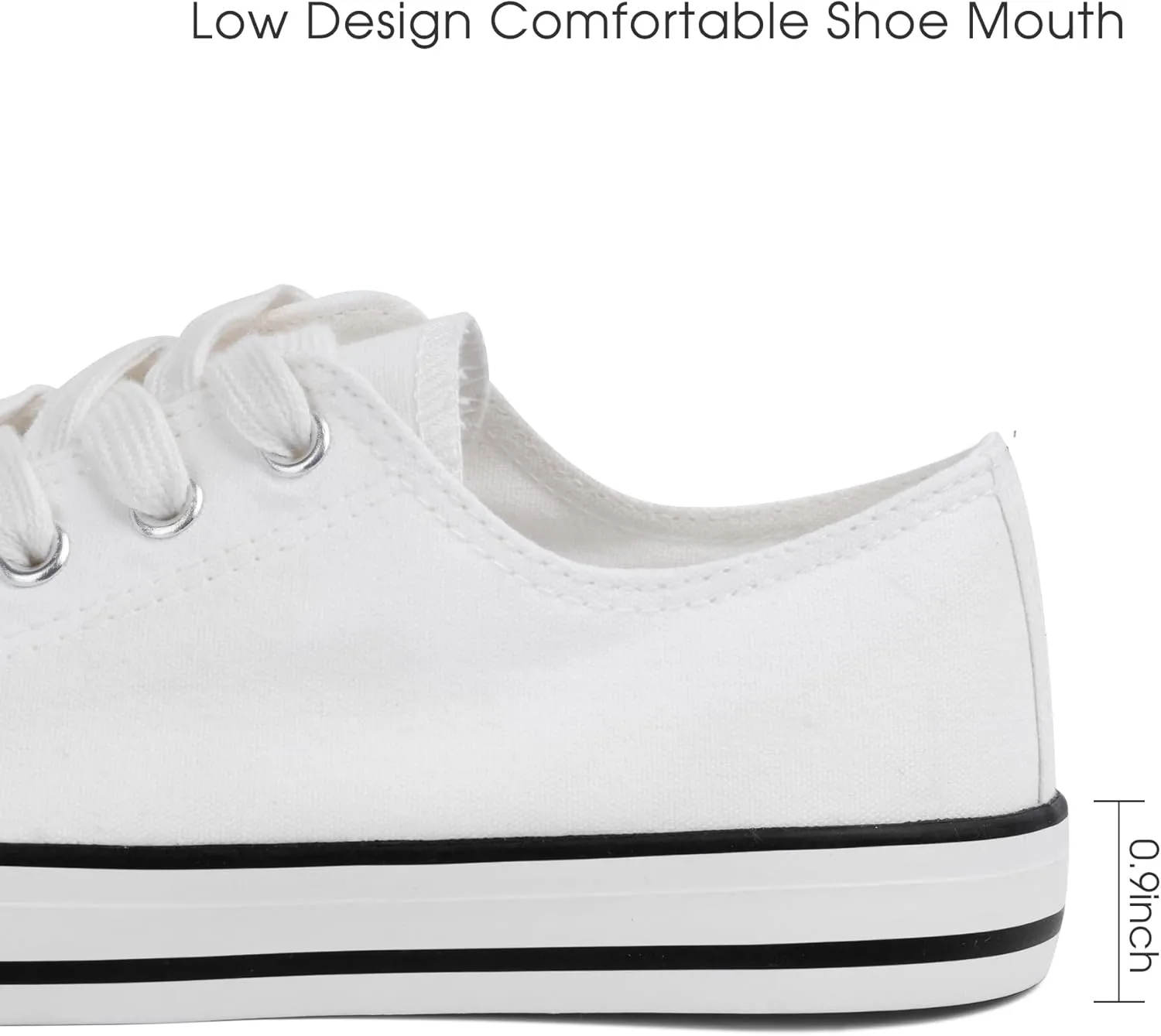 Colgo Women's Canvas Shoes, Lace-Up Low-Top Comfortable Breathable Sneakers for Women, Non-Slip Fashion Flats