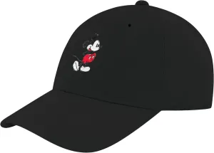 Concept One Disney Mickey Mouse Embroidered Cotton Adjustable Dad Hat with Curved Brim