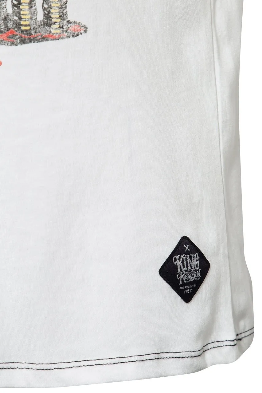 Contrast T-Shirt mit Pin Up Print im Vintage Look «Viva Las Vegas»