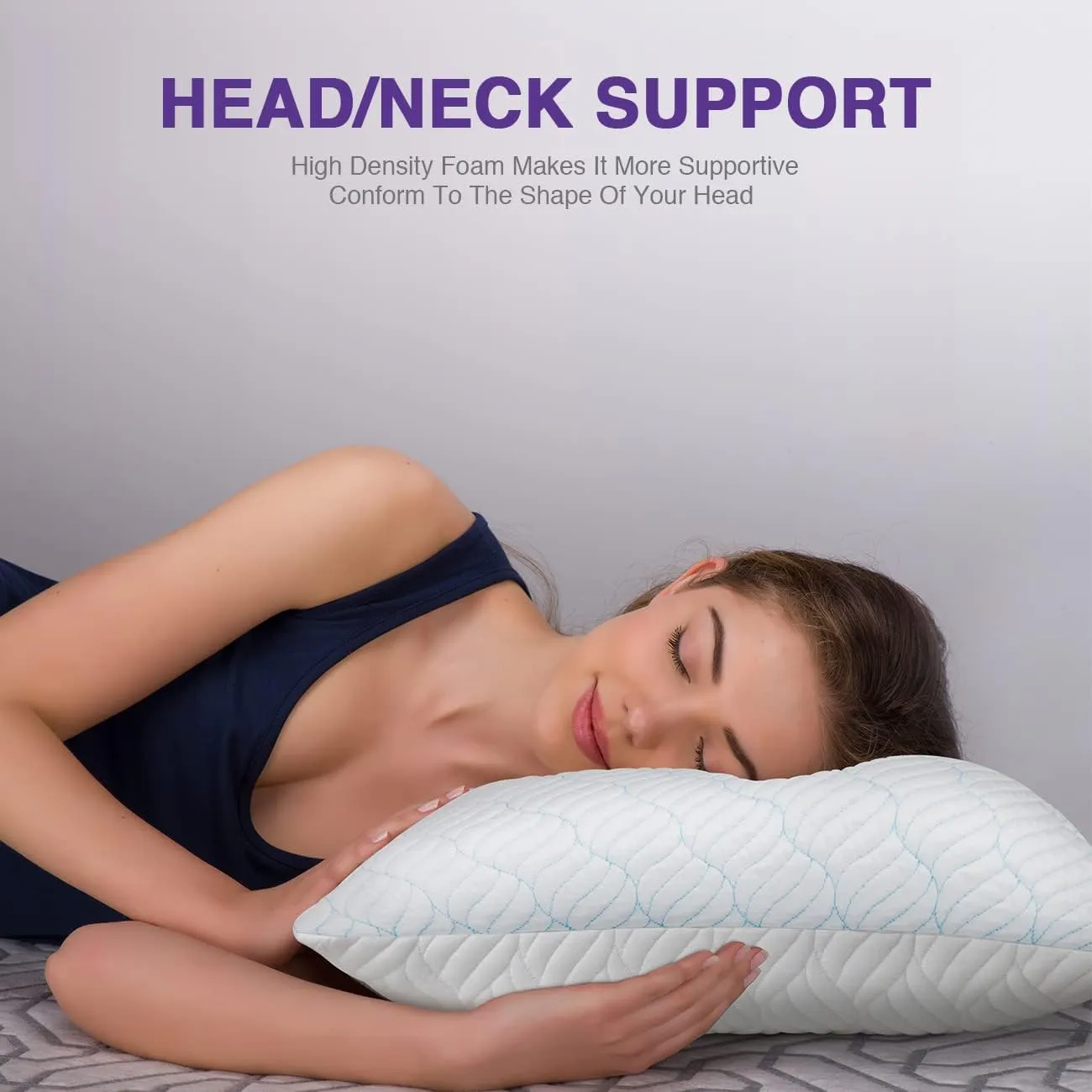 Cooling Pillows Queen Size Set of 2, Memory Foam Pillows with Zipper, Adjustable Firmness for Sleeping Cool Cold Pillow to Hot, Side, Back and Stomach Sleepers, 2 Pack, 20x30