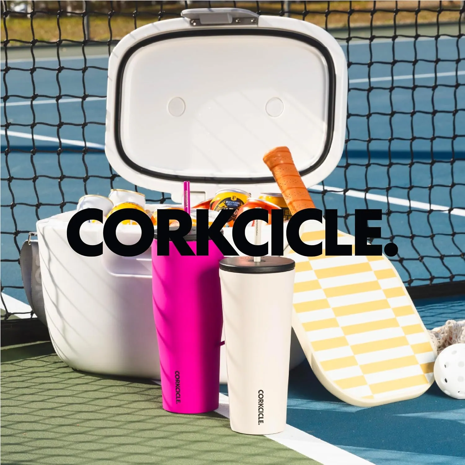 Corkcicle Cold Cup Insulated Tumbler with Lid and Straw, Ceramic Slate, 24 oz – Reusable Water Bottle Keeps Beverages Cold for 12hrs, Hot 5hrs – Cupholder Friendly Tumbler, Lid for Flexible Sipping