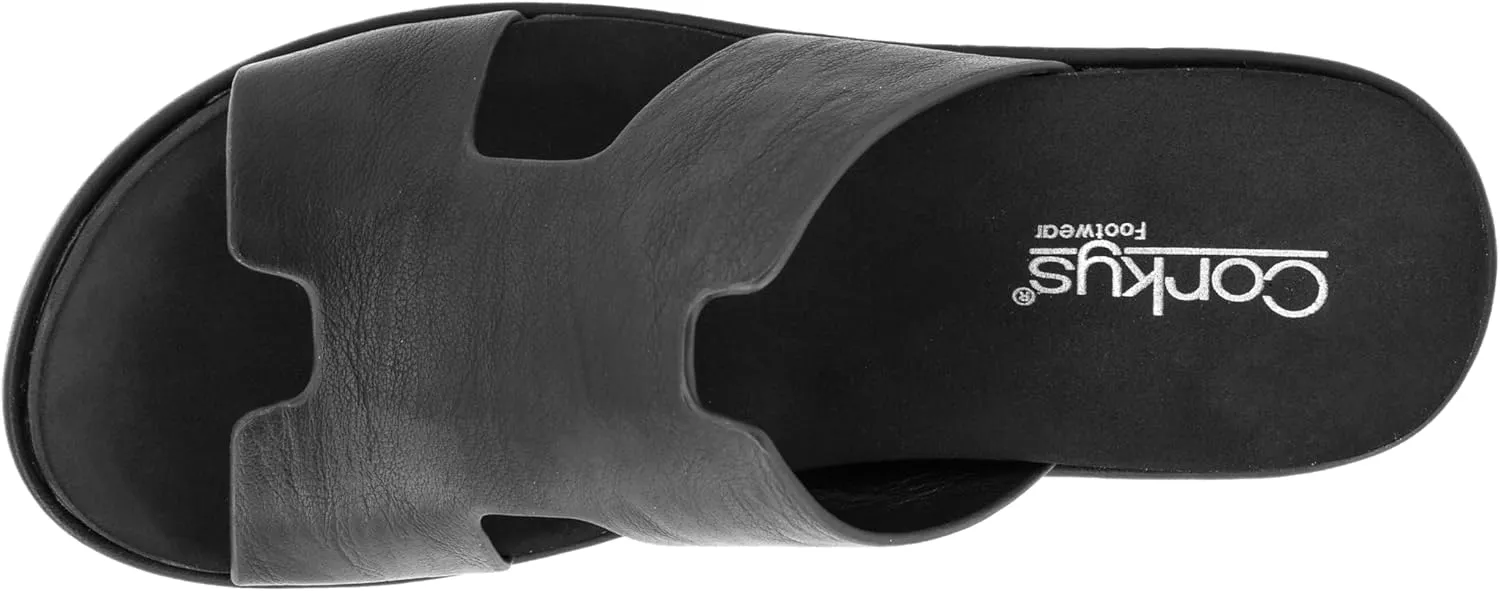 Corkys Footwear Women's Pucker Up EVA Foam Platform Slip On 2.50 Inch Wedge Light Weight Cushioned Memory Foam Insole Peep Toe Casual Dressy Trendy Sandals for Women