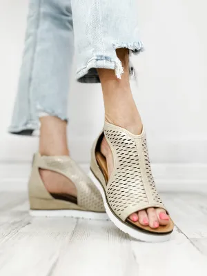 Corkys Sugar Momma Wedge Sandal in Gold