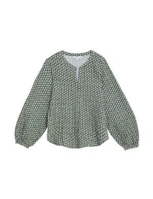 Cotton Rich Printed Textured Blouse