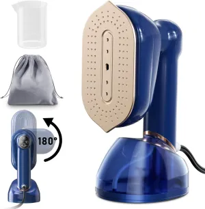 CPWORLD Steamer for Clothes, Travel Steamer & Iron 2-in1, Handheld Clothes Steamer-20s Heat-up, 230ml Large Tank, 180° Rotatable Handle, 1050W Portable Garment Steamer with Storage Bag, Only for 120V
