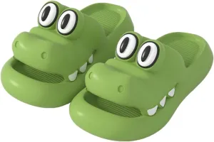 Crocodile Slippers for Women Men Animal Slides Thick Sole House and Outdoor Slippers Non-Slip Comfy Cushion Thick Sandals