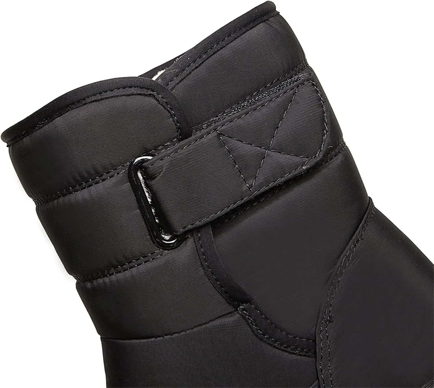 Ctreela Mid-Calf Snow Booties for Women Winter Comfort Fur Lined Waterproof Wedge Boots Non-Slip Thermal Warm Windbreak Boot
