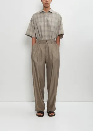 Cupro Twill Wide Easy Trousers