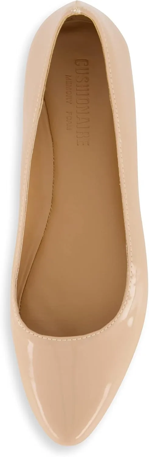 CUSHIONAIRE Women's Francie Flat with  Comfort Foam and Wide Widths Available
