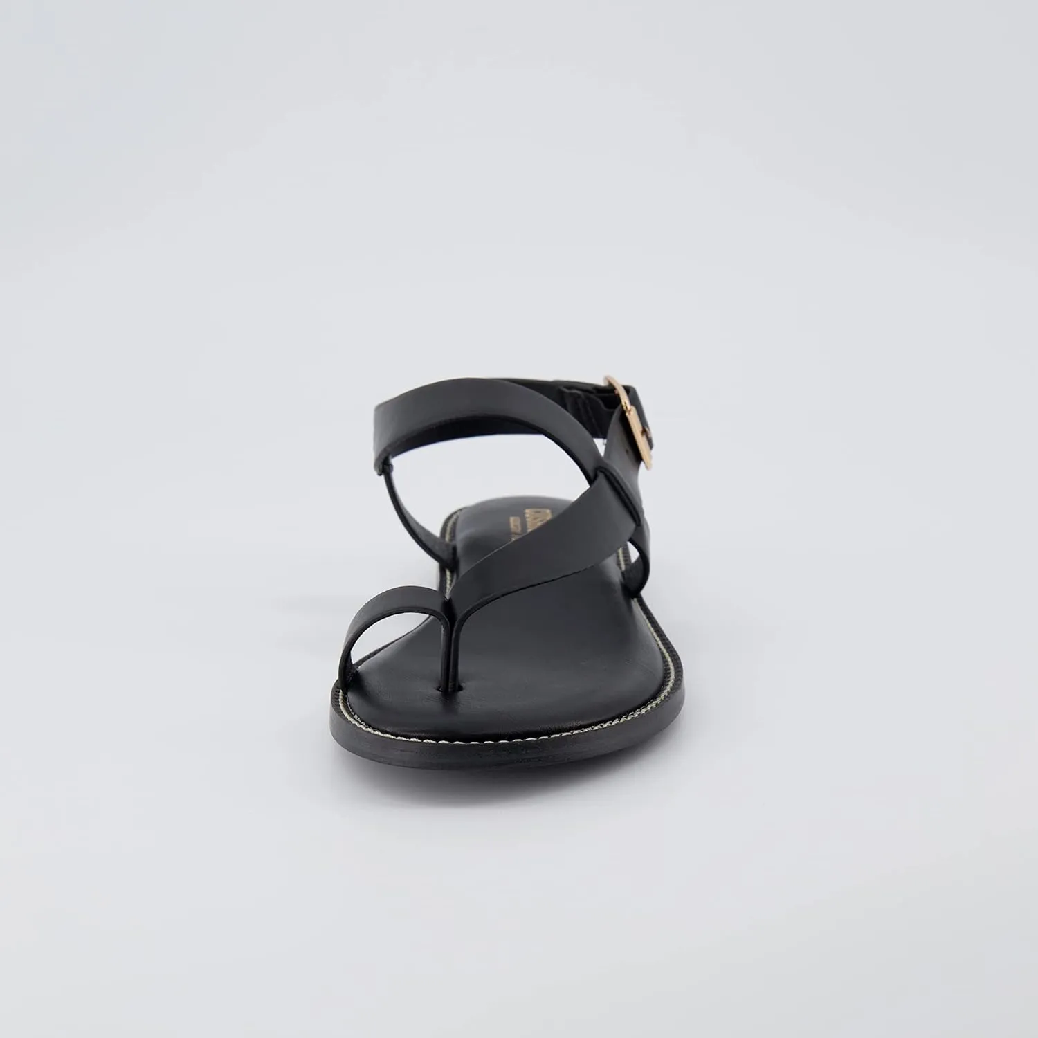 CUSHIONAIRE Women's Lennox toe loop sandal  Memory Foam, Wide Widths Available