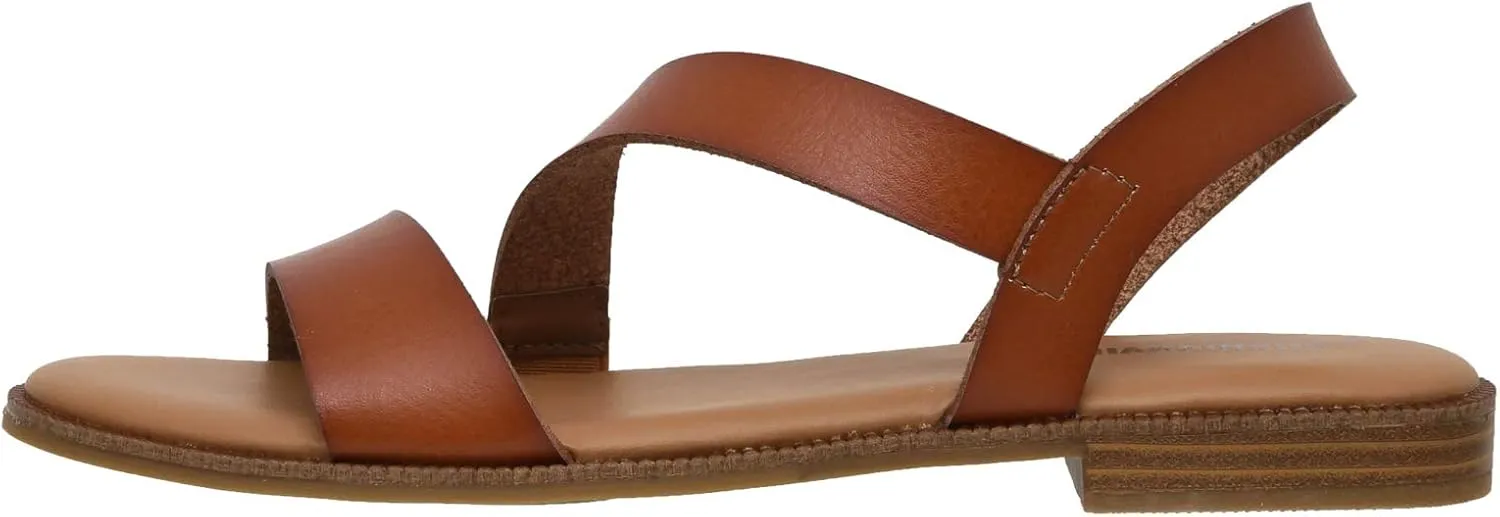 CUSHIONAIRE Women's Lido asym slingback sandal  Memory Foam