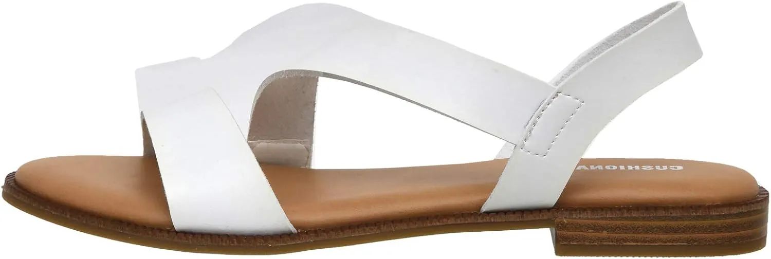 CUSHIONAIRE Women's Lido asym slingback sandal  Memory Foam