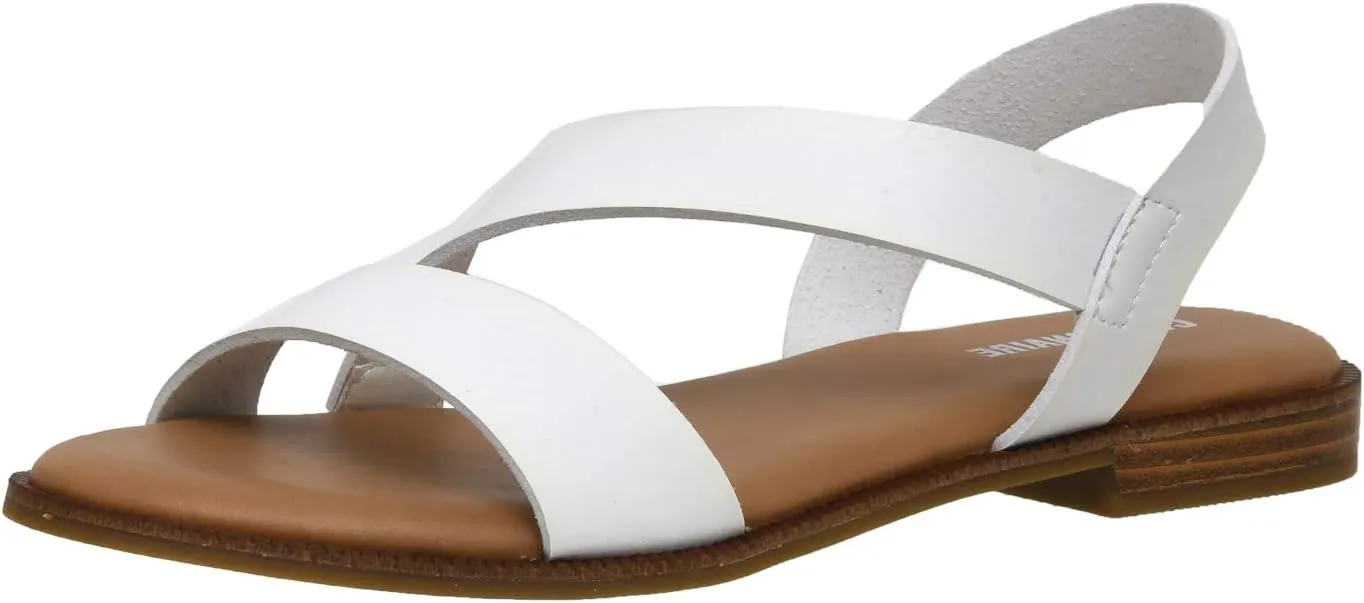 CUSHIONAIRE Women's Lido asym slingback sandal  Memory Foam