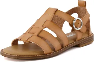 CUSHIONAIRE Women's Lotus fisherman sandal  Memory Foam, Wide Widths Available