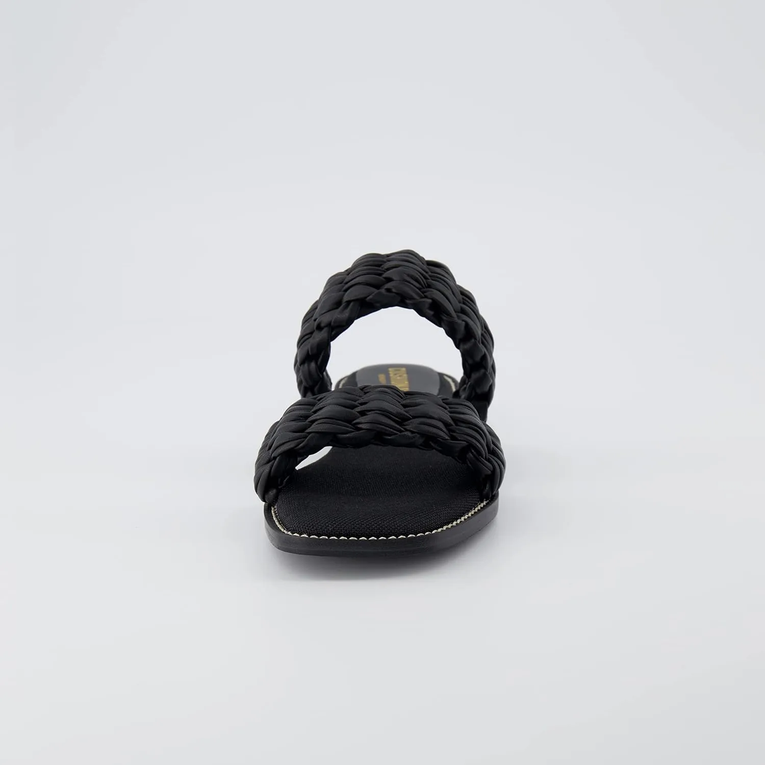 CUSHIONAIRE Women's Vibe braided two band sandal  Memory Foam, Wide Widths Available