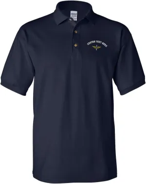Custom Polo Shirt Army Aviation Embroidery Design Cotton Golf Shirt for Men