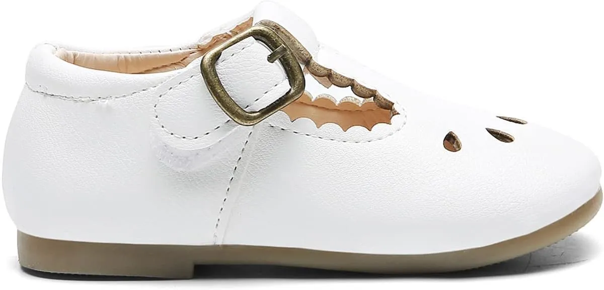 DADAWEN Girl's Classic Mary Jane School Uniform Shoes Flat Dress Shoes