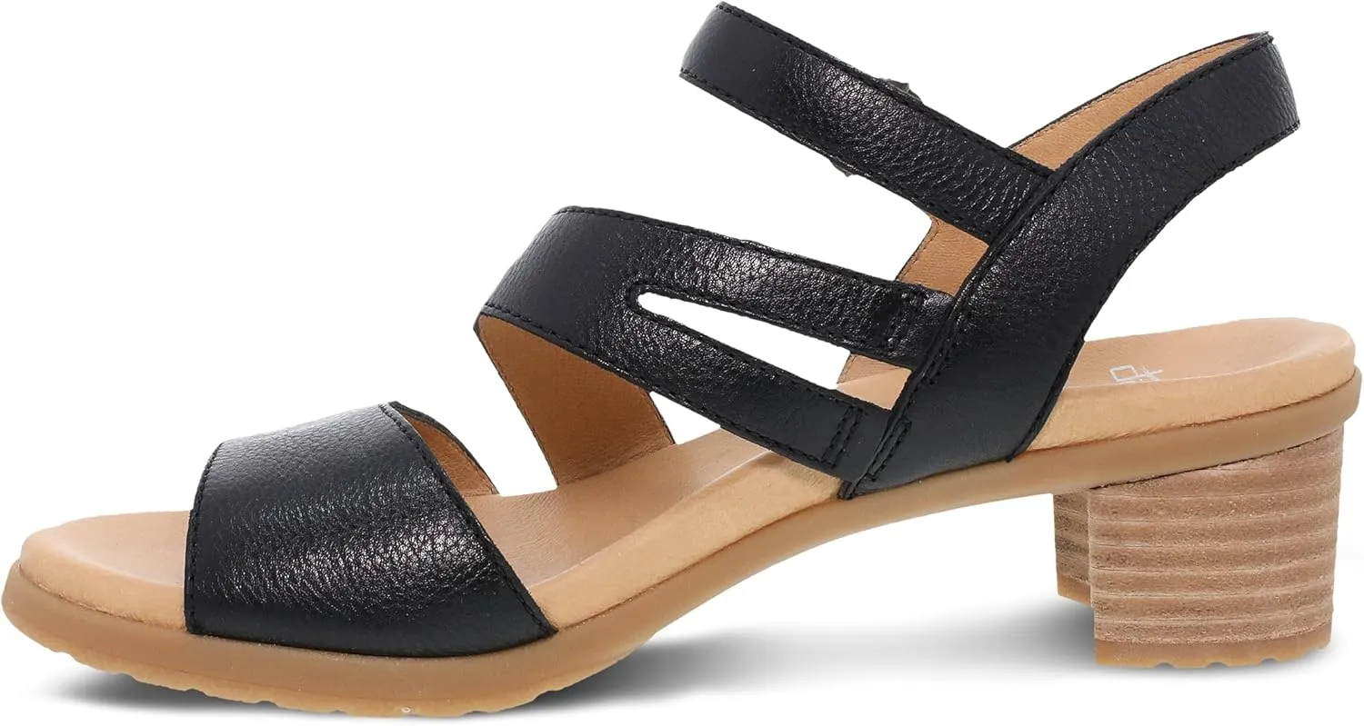 Dansko Tansy Multi-Strap Sandal for Women - A Subtle Heel and Memory Foam for All-Day Comfort - Unique Design for Easy Transition from Work to Evening