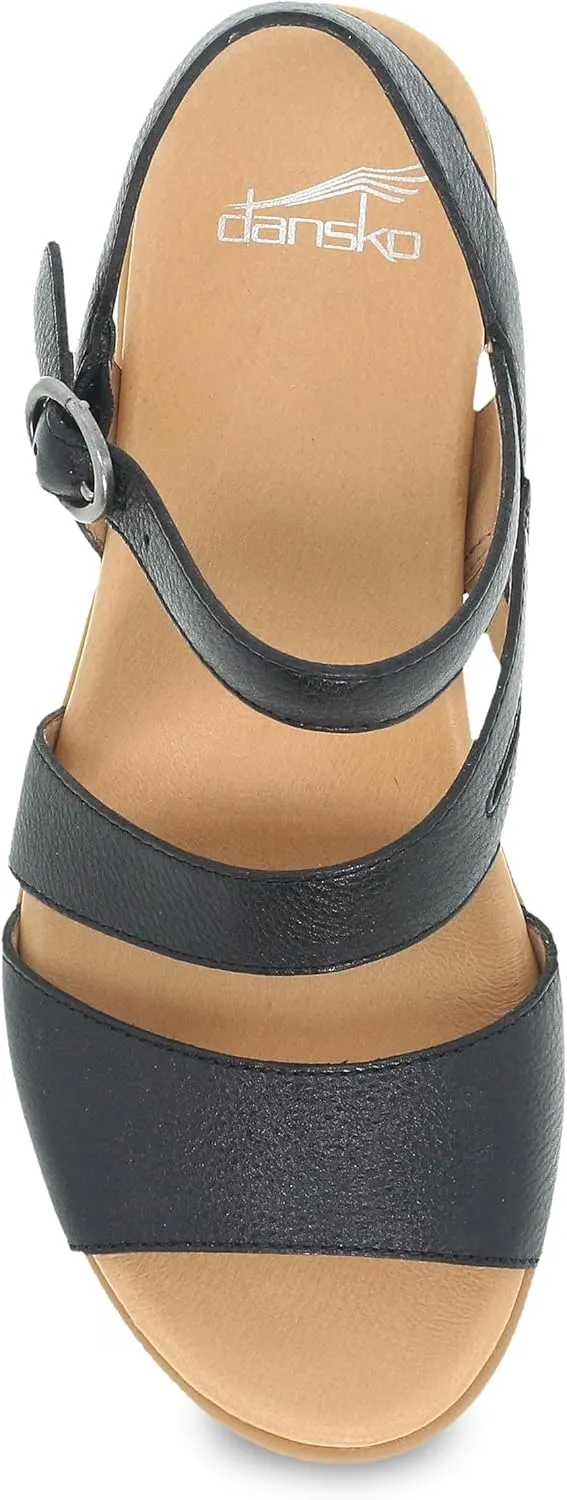 Dansko Tansy Multi-Strap Sandal for Women - A Subtle Heel and Memory Foam for All-Day Comfort - Unique Design for Easy Transition from Work to Evening