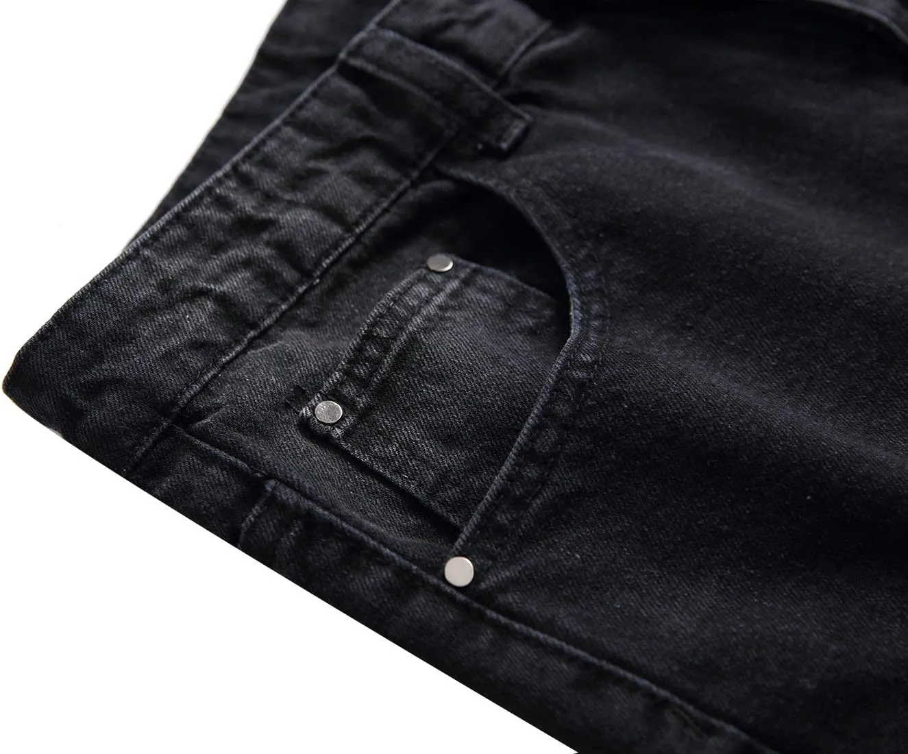 DANT BULUN Men's Ripped Distressed Destroyed Slim Fit Straight Leg Denim Jeans