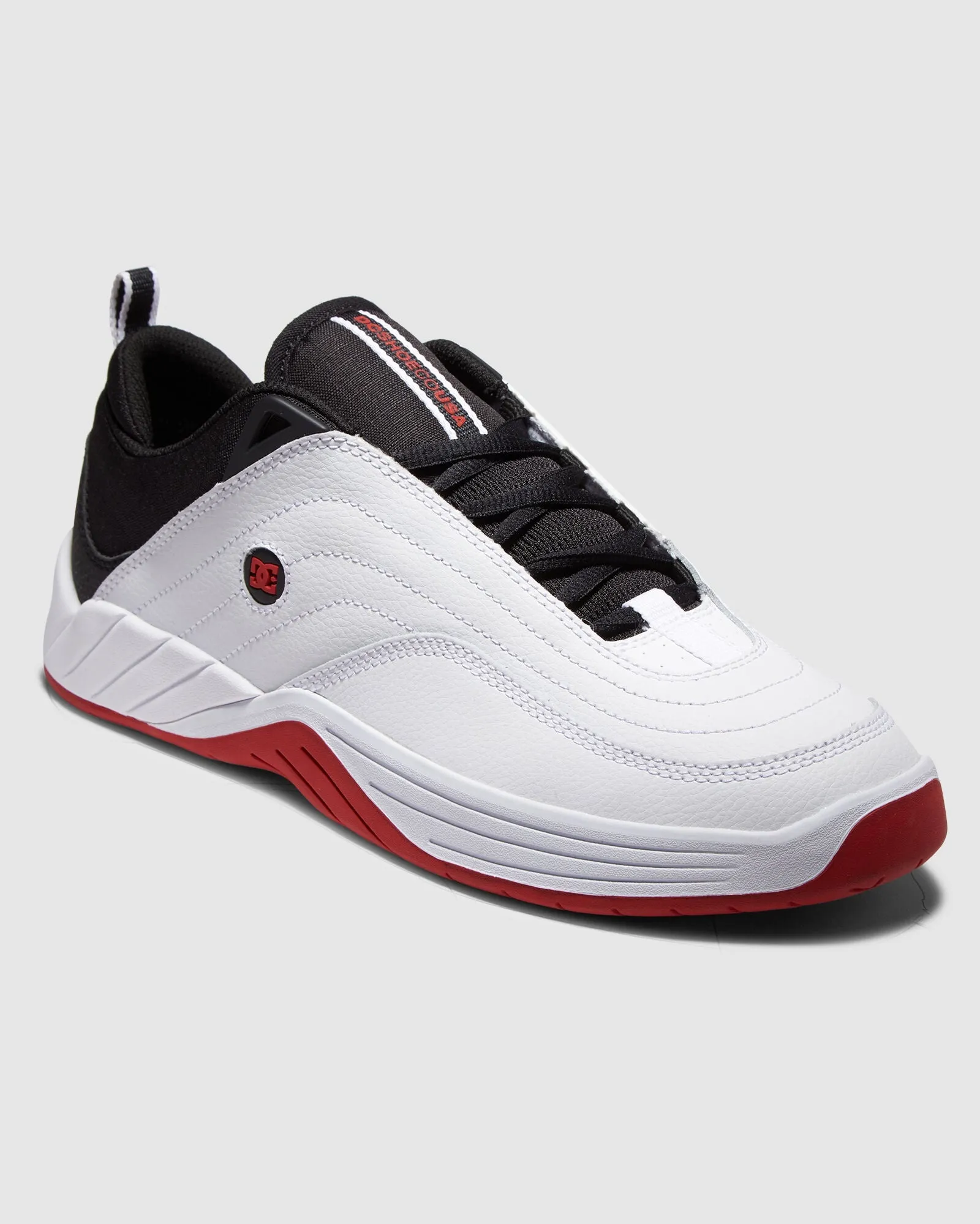 DC Williams Slim White/Black/Athletic Red Sneaker