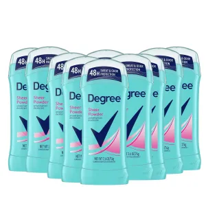 Degree Women Deodorant Invisible Solid Sheer Powder deodorant 2.6 Oz - 7 pack