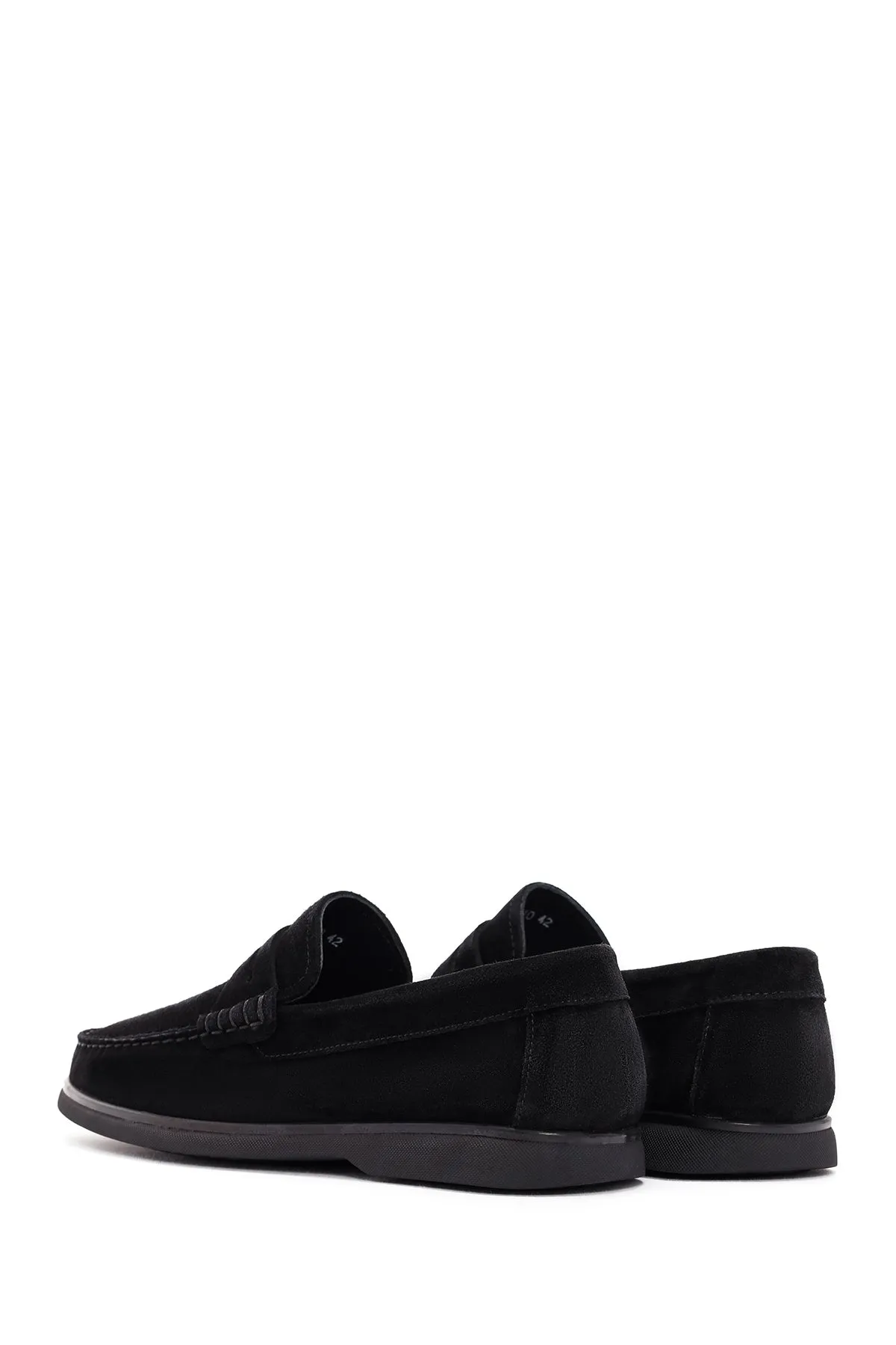 Derimod Fly Erkek Siyah Süet Deri Casual Loafer