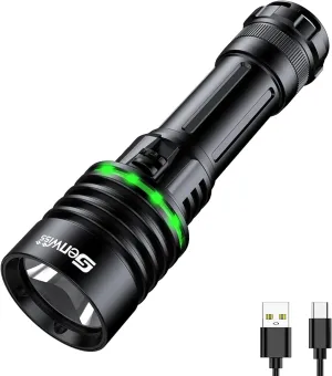 Dive Light, 2000 Lumen Underwater Flashlight, IPX8 Waterproof Scuba Diving Light, Professional Diving Flashlight, Snorkeling Light Scuba Diving Accessories with Rechargeable Battery