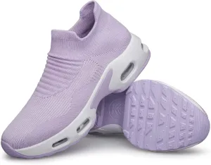 DOUSSPRT Womens Walking Shoes Sock Casual Ladies Fashion Sneakers Comfortable Slip On Air Cushion Platform