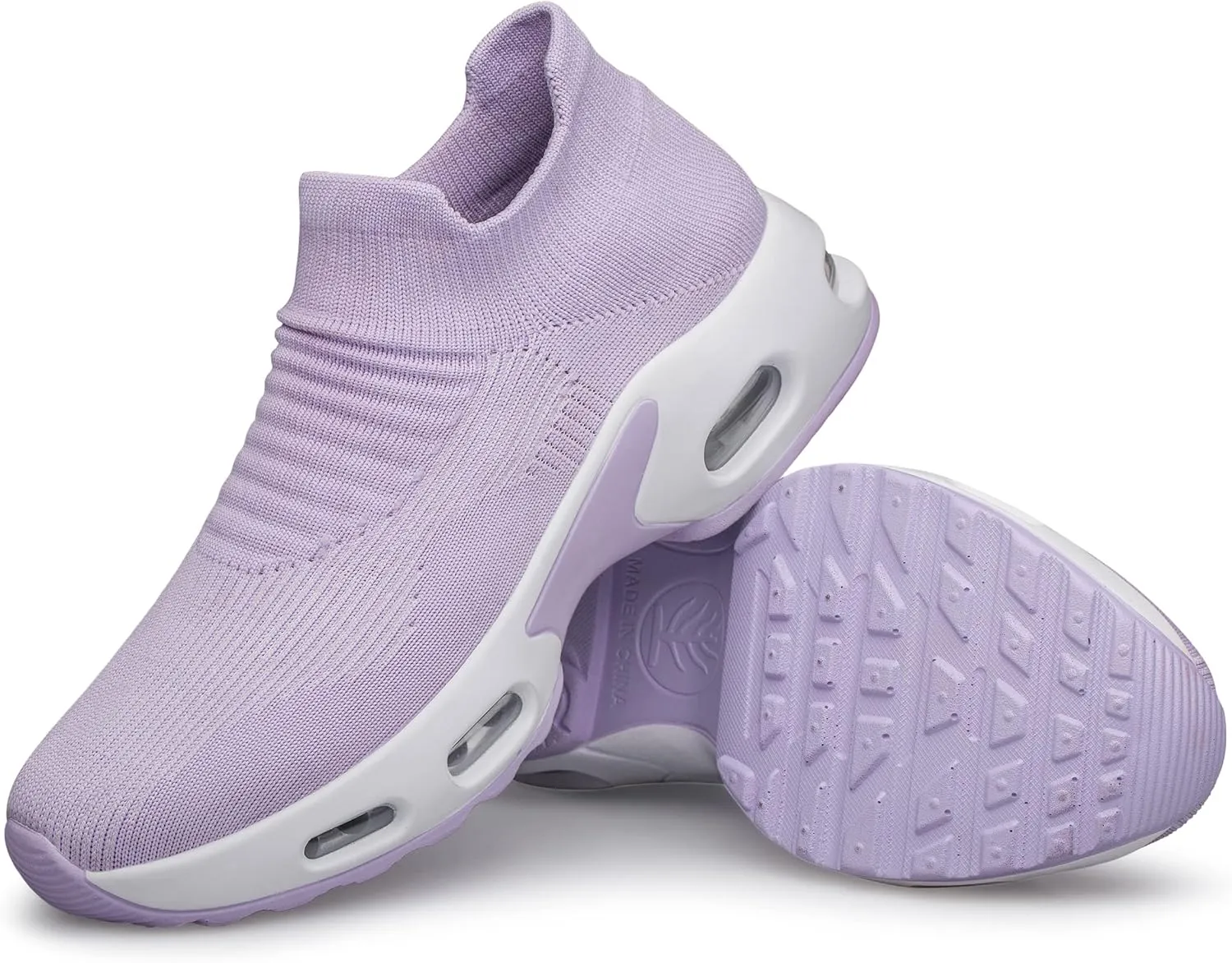 DOUSSPRT Womens Walking Shoes Sock Casual Ladies Fashion Sneakers Comfortable Slip On Air Cushion Platform