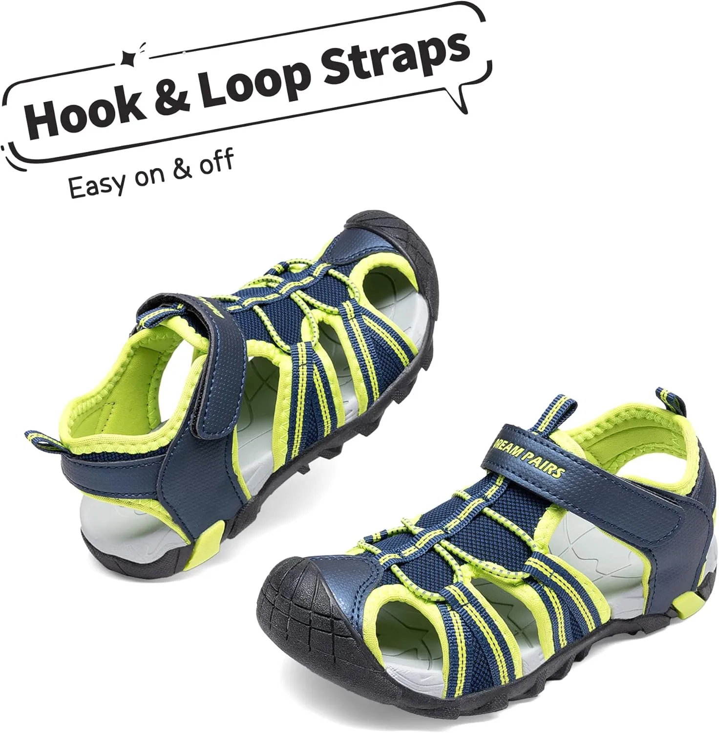 DREAM PAIRS Boys Girls Outdoor Summer Sport Athletic Sandals for Little/Big Kid