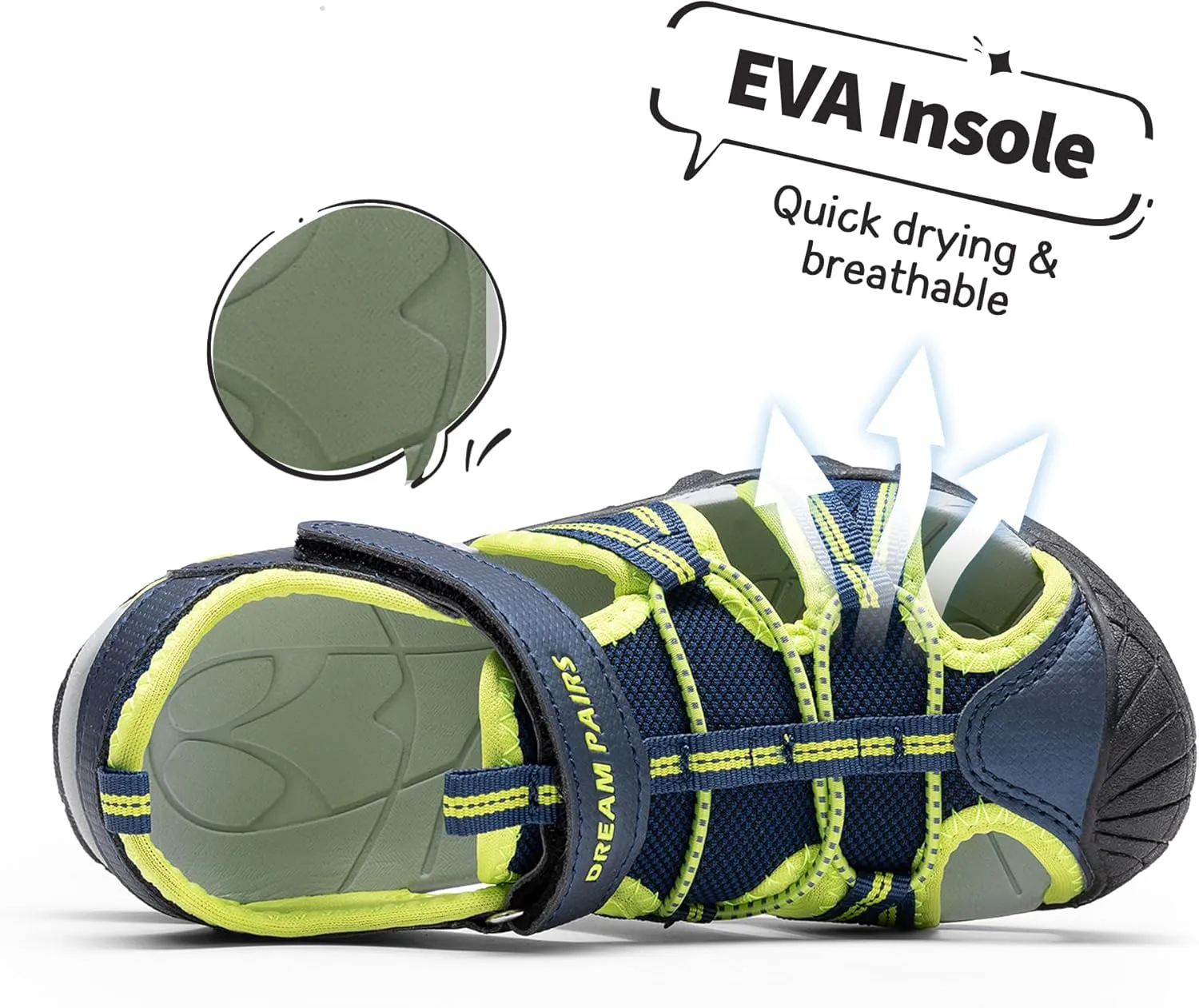 DREAM PAIRS Boys Girls Outdoor Summer Sport Athletic Sandals for Little/Big Kid
