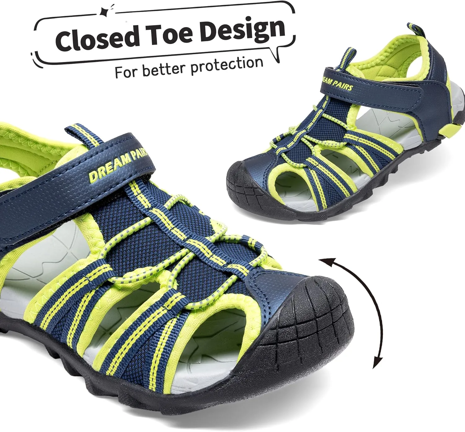 DREAM PAIRS Boys Girls Outdoor Summer Sport Athletic Sandals for Little/Big Kid