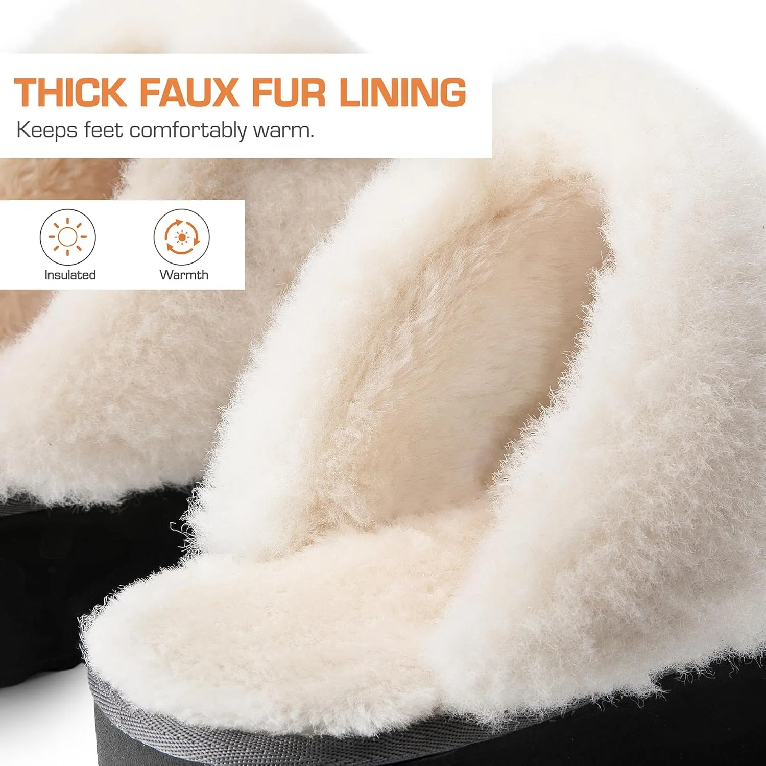 DREAM PAIRS Platform Slippers for Women Genuine Suede FuzzyEasy Cozy Memory Foam Waterproof Slippers Shoes for Indoor and Outdoor