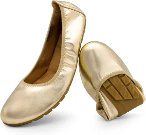 DREAM PAIRS Women’s Ballet Flats Foldable Round Toe Dressy Comfortable Slip On Dress Shoes