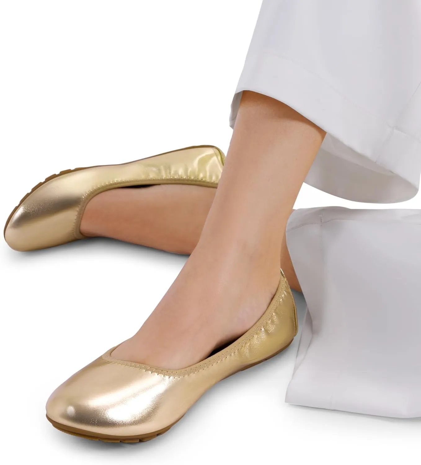 DREAM PAIRS Women’s Ballet Flats Foldable Round Toe Dressy Comfortable Slip On Dress Shoes