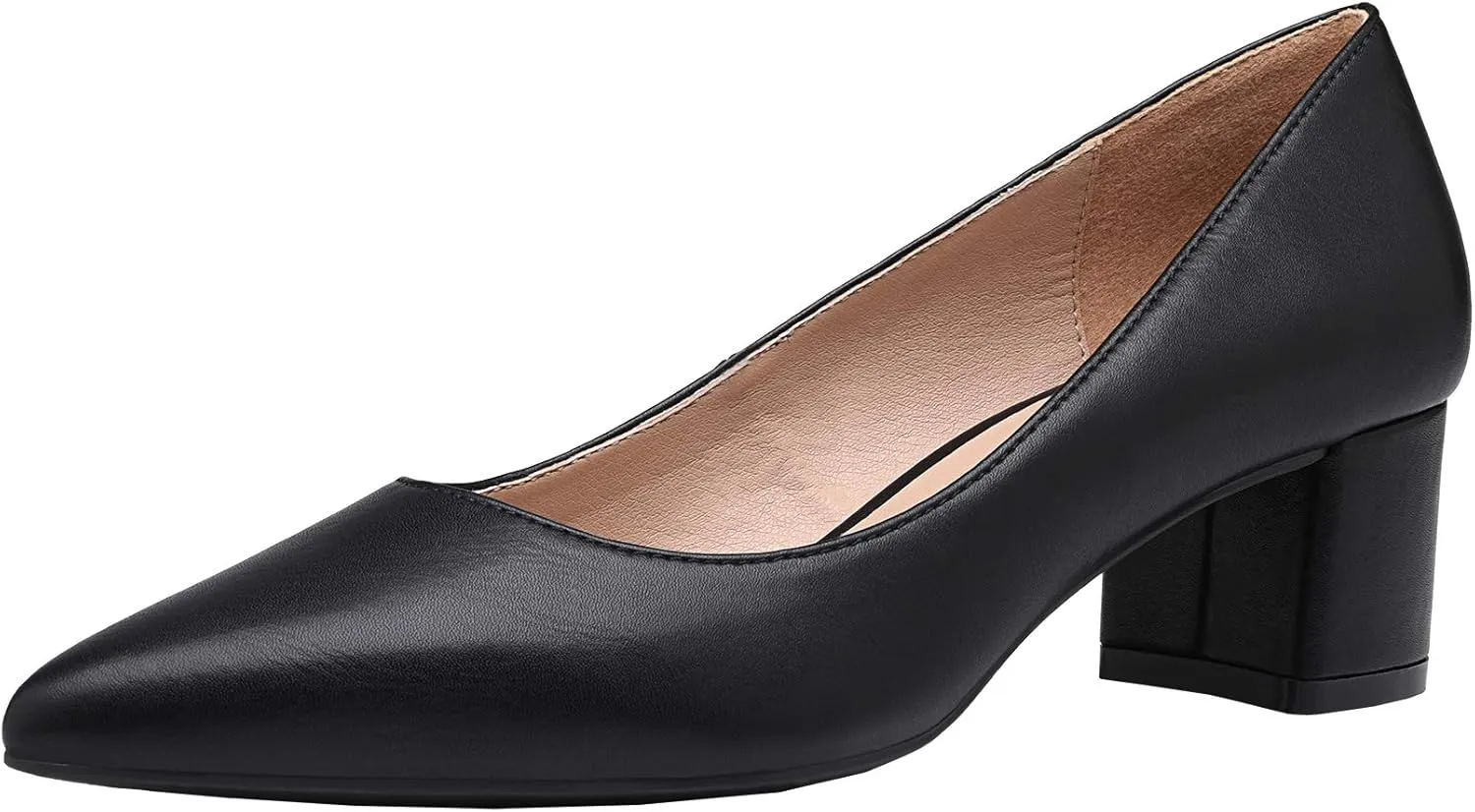 DREAM PAIRS Women’s Chunky Low Block Heels Closed Toe Dress Pumps Shoes