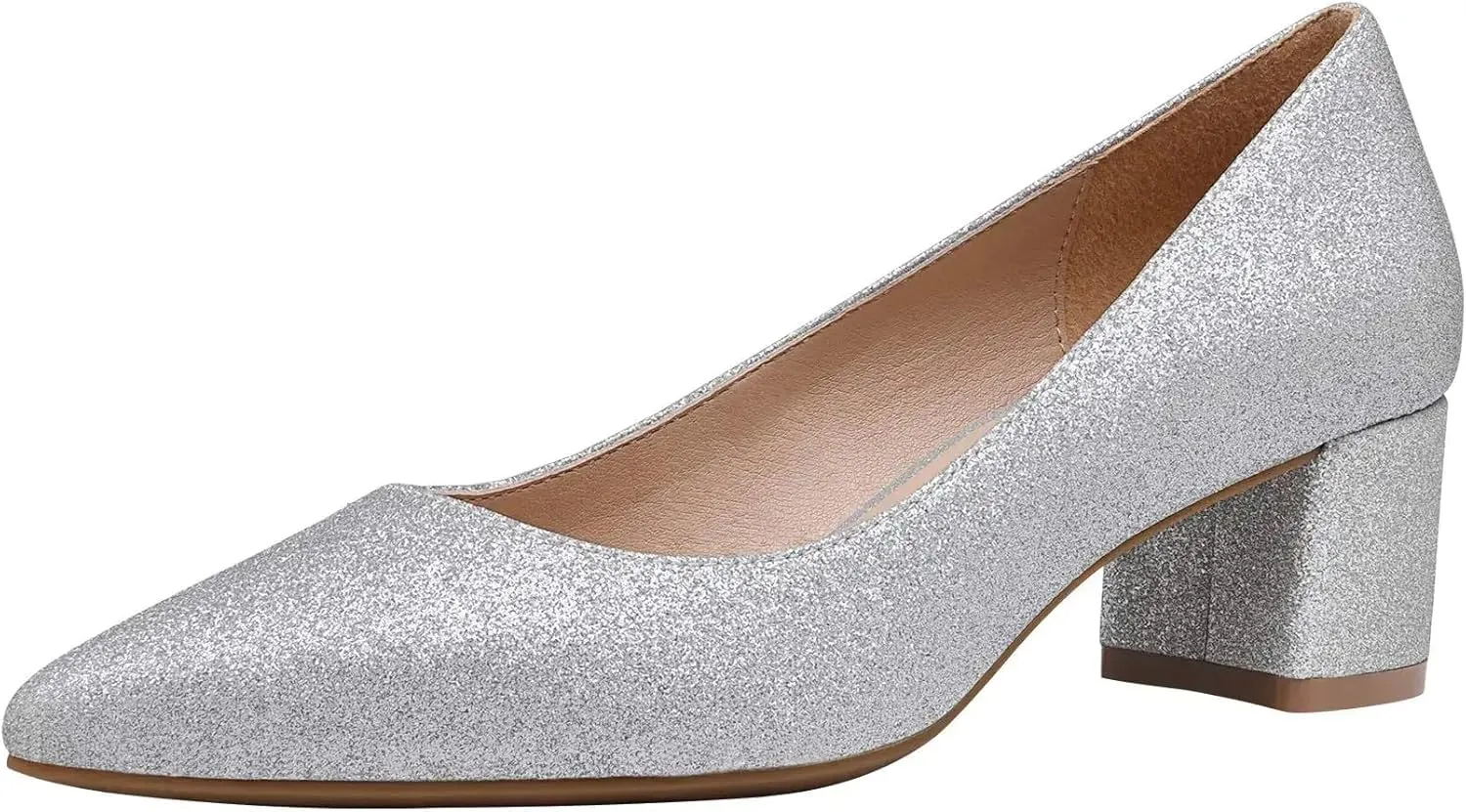 DREAM PAIRS Women’s Chunky Low Block Heels Closed Toe Dress Pumps Shoes