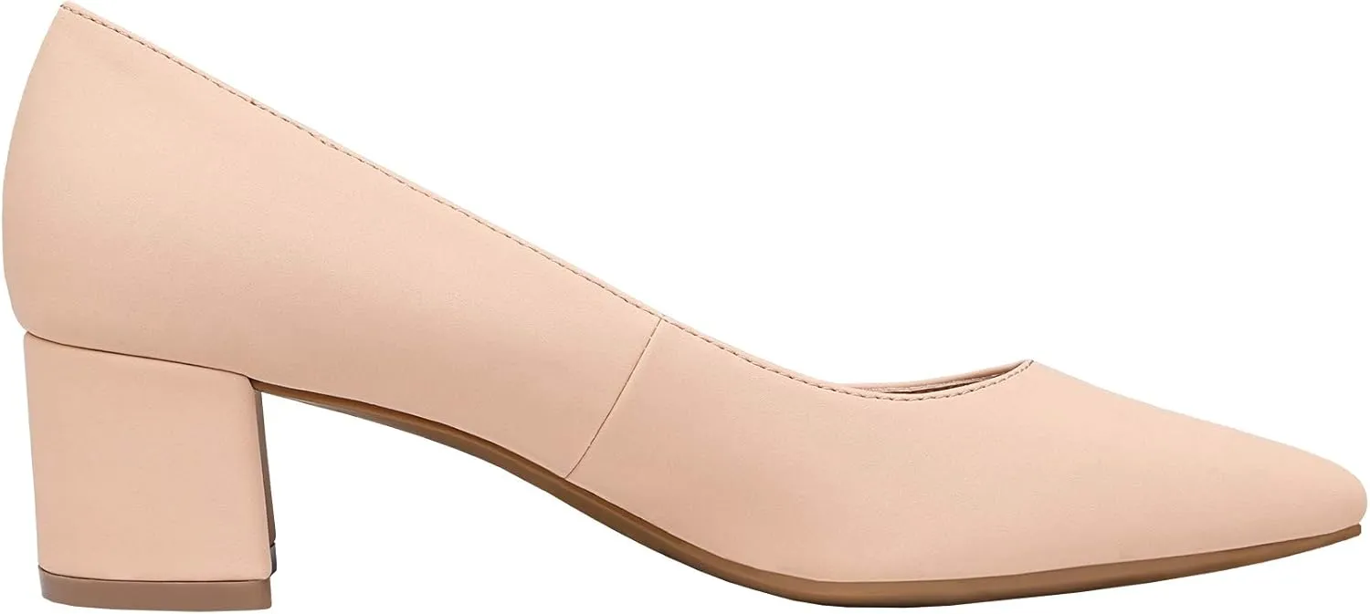 DREAM PAIRS Women’s Chunky Low Block Heels Closed Toe Dress Pumps Shoes