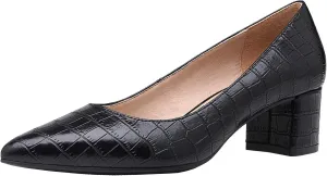 DREAM PAIRS Women’s Chunky Low Block Heels Closed Toe Dress Pumps Shoes