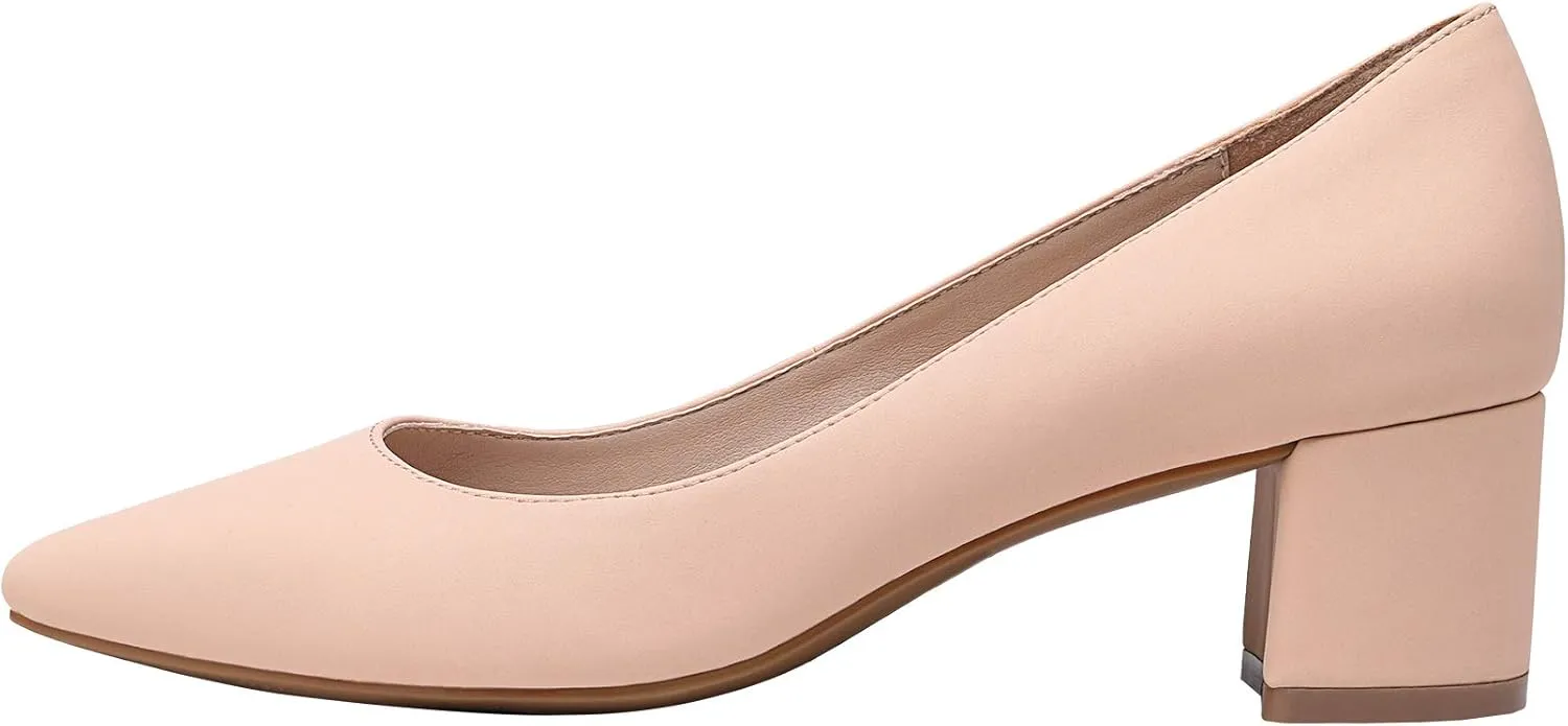 DREAM PAIRS Women’s Chunky Low Block Heels Closed Toe Dress Pumps Shoes