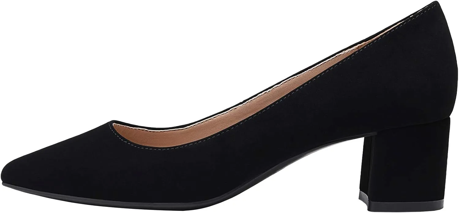 DREAM PAIRS Women’s Chunky Low Block Heels Closed Toe Dress Pumps Shoes