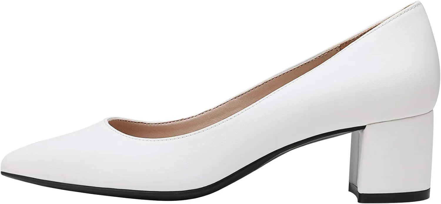DREAM PAIRS Women’s Chunky Low Block Heels Closed Toe Dress Pumps Shoes