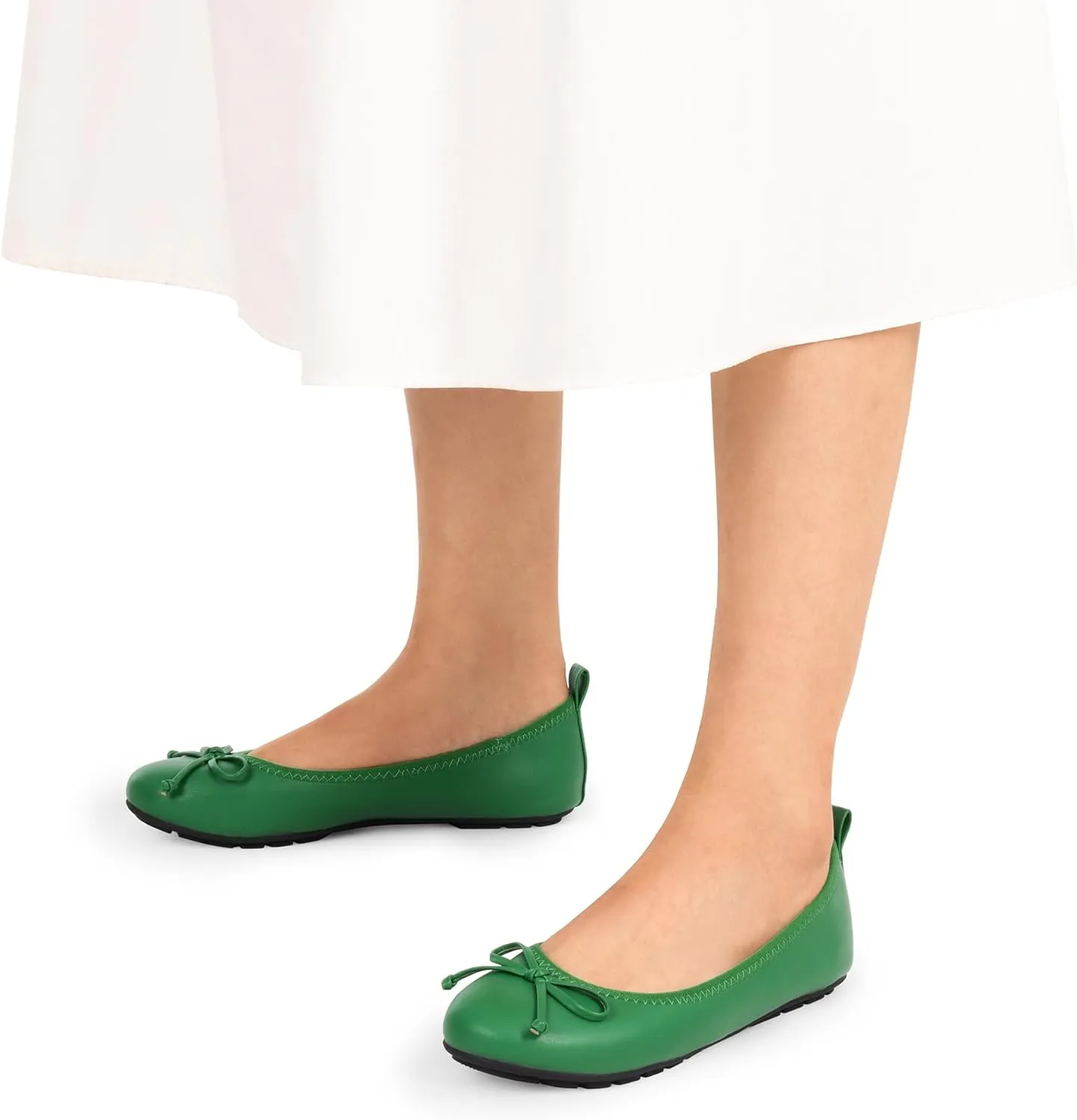 DREAM PAIRS Women's Flats, Foldable Ballet Flats for Women, Bowknot Round Toe Comfort Light Weight Slip-On Dress Shoes