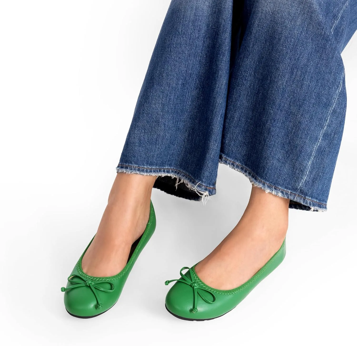 DREAM PAIRS Women's Flats, Foldable Ballet Flats for Women, Bowknot Round Toe Comfort Light Weight Slip-On Dress Shoes
