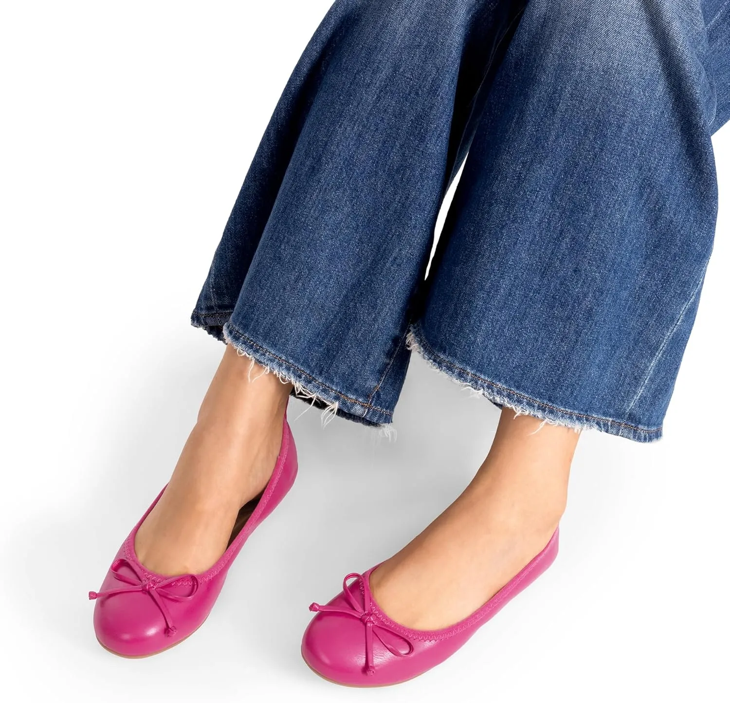 DREAM PAIRS Women's Flats, Foldable Ballet Flats for Women, Bowknot Round Toe Comfort Light Weight Slip-On Dress Shoes
