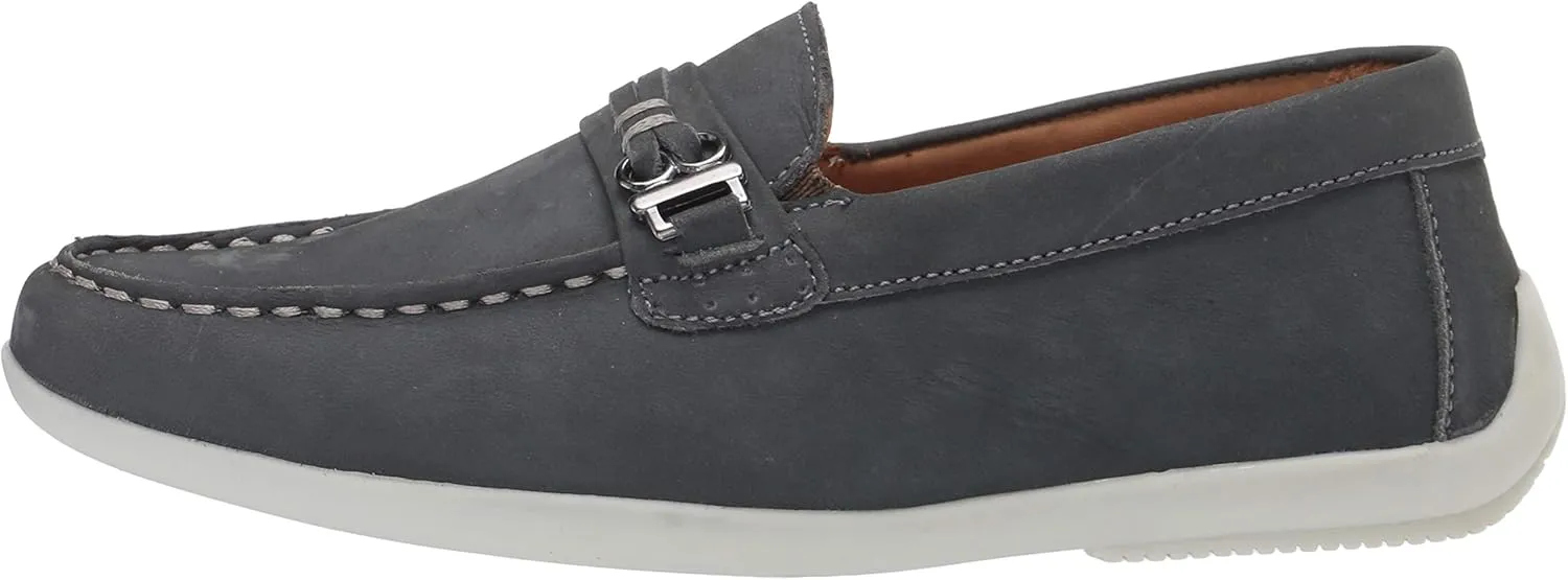 Driver Club USA Unisex-Child Boys/Girls Leather Fashion Luxury Driving Loafer with Rope Anchor Detail