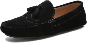 Driving Loafer for Men Boat Moccasins Slip On Style Pigskin Leather Classic Fringe Breathable Solid Color