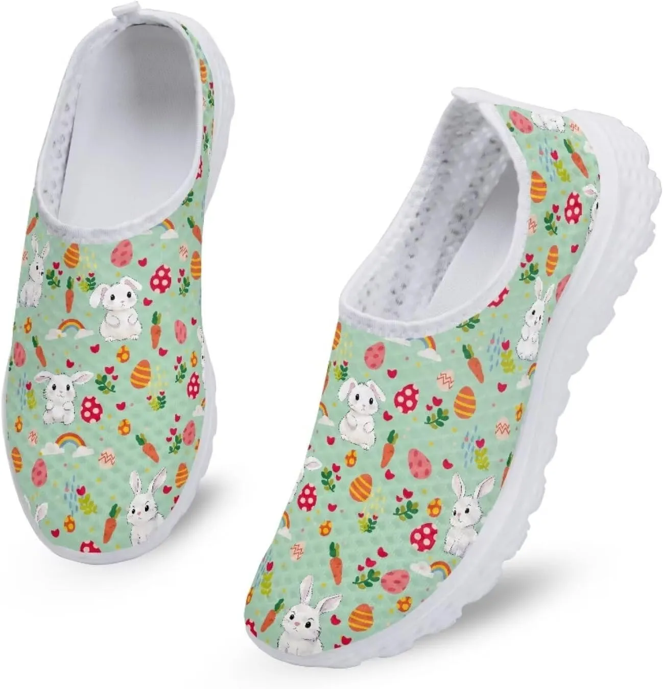 Easter Sport Sneakers Tennis Shoes for Women US 5.5-11.5 Slip On Loafer Shoes