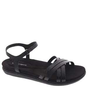 Easy Spirit Women's DOTTLE3 Flat Sandal, Black 001, 6.5